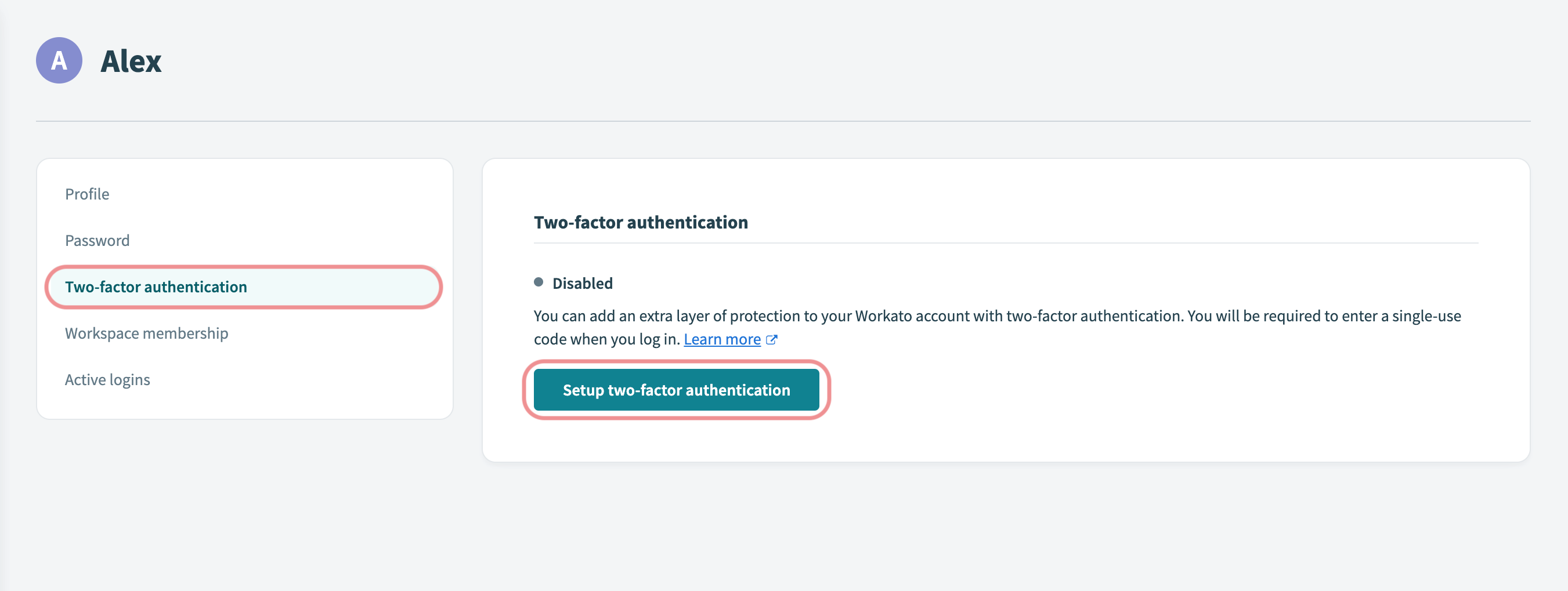 Enable 2FA