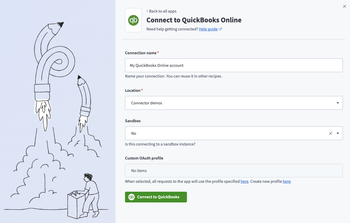 QuickBooks online connection