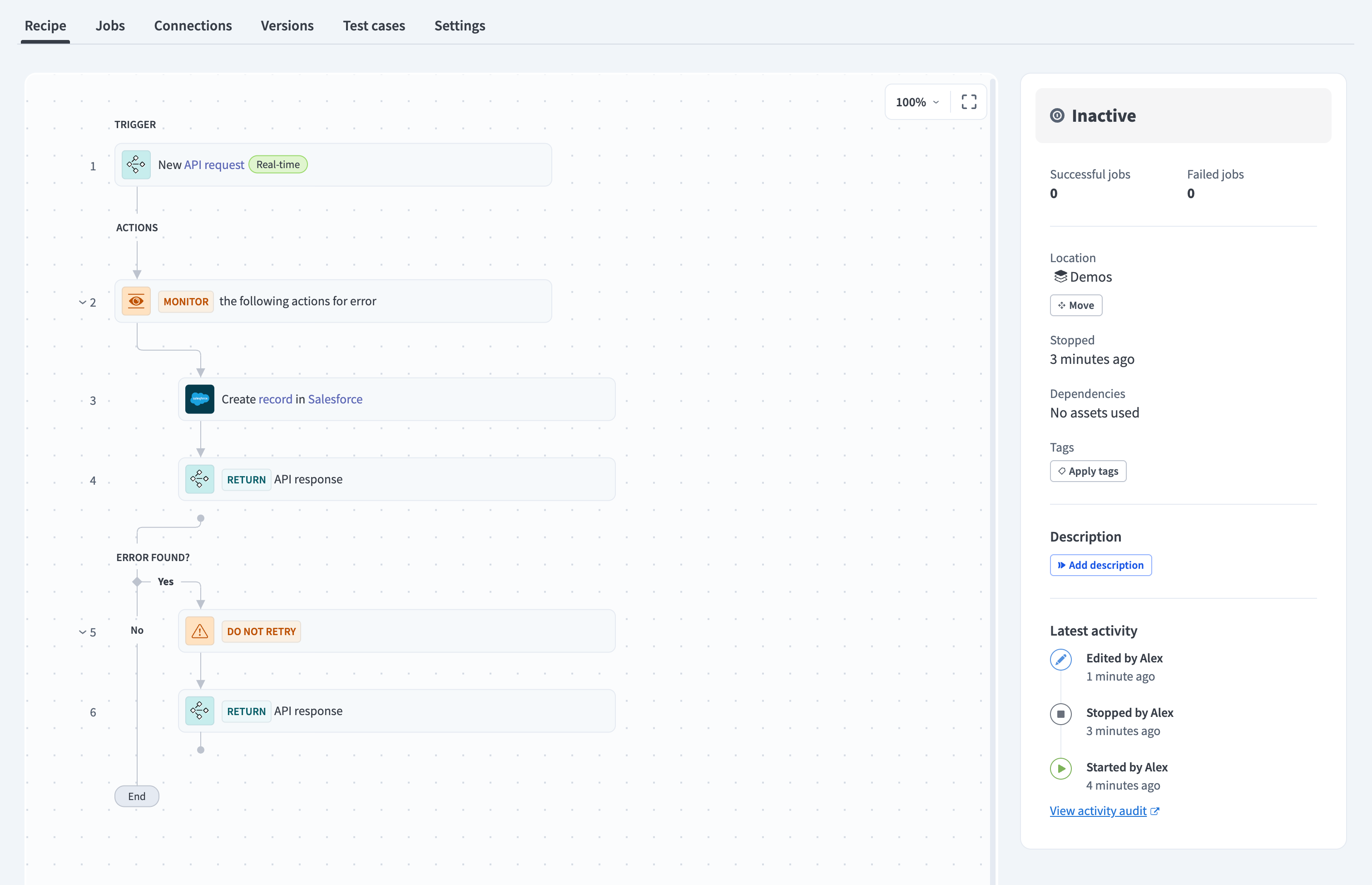 API recipe