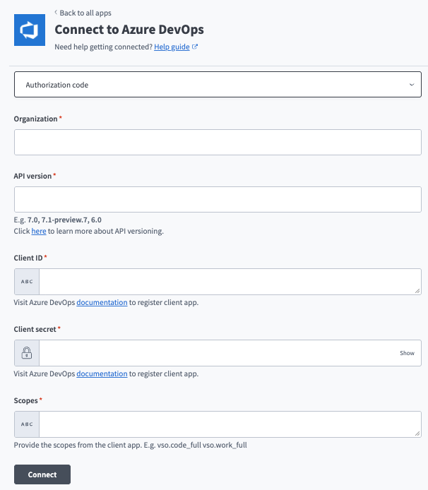 Authorization code grant authentication