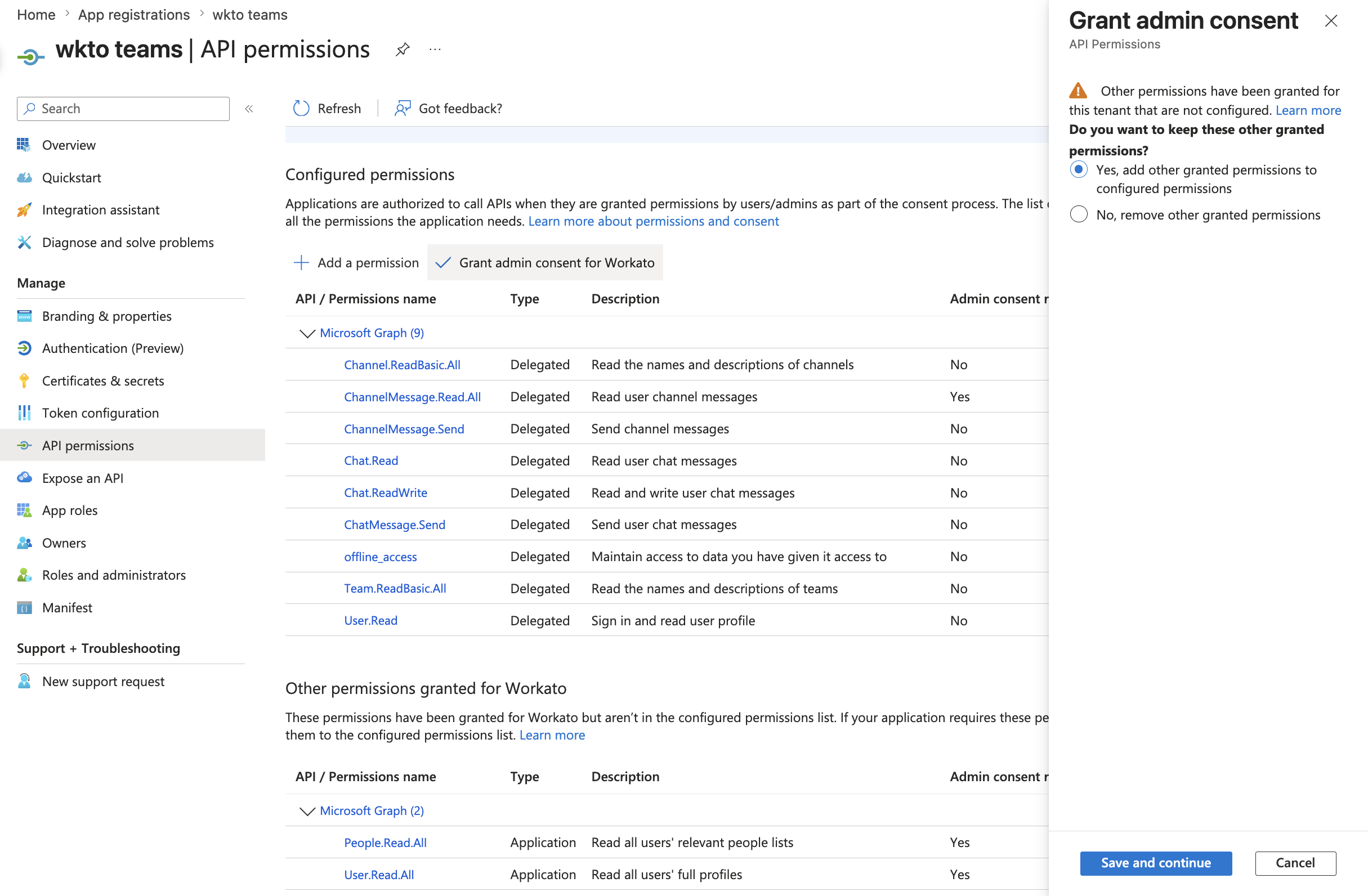 Admin consent