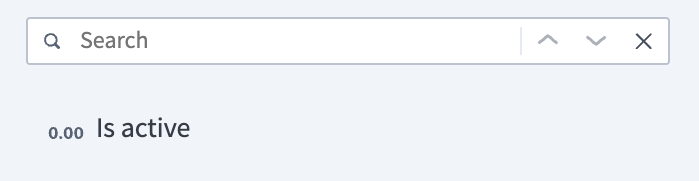 A boolean output field named Is active displays the number field icon instead of a boolean icon.