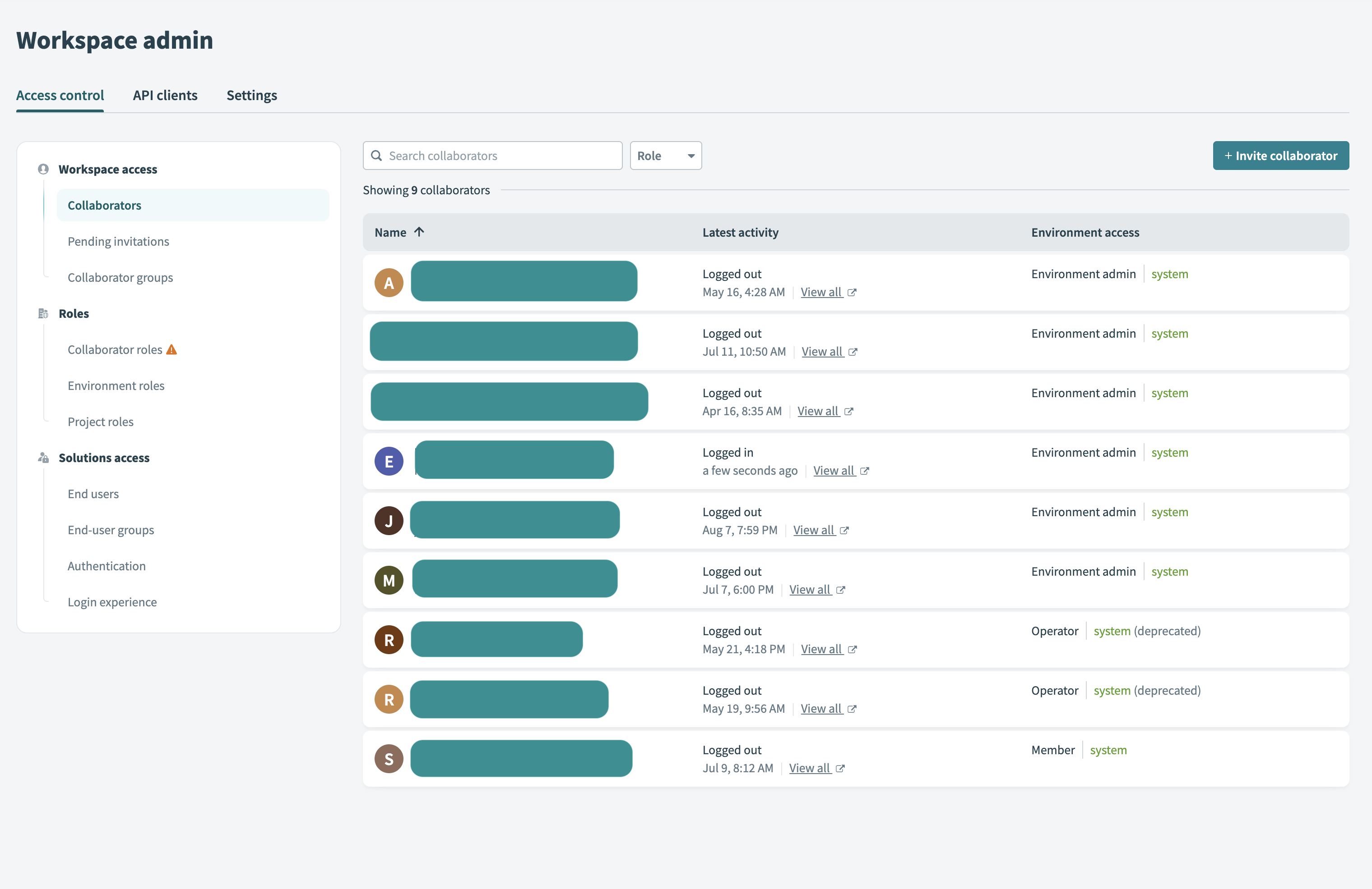 Collaborator view