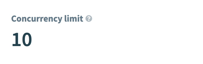 Concurrency limit section