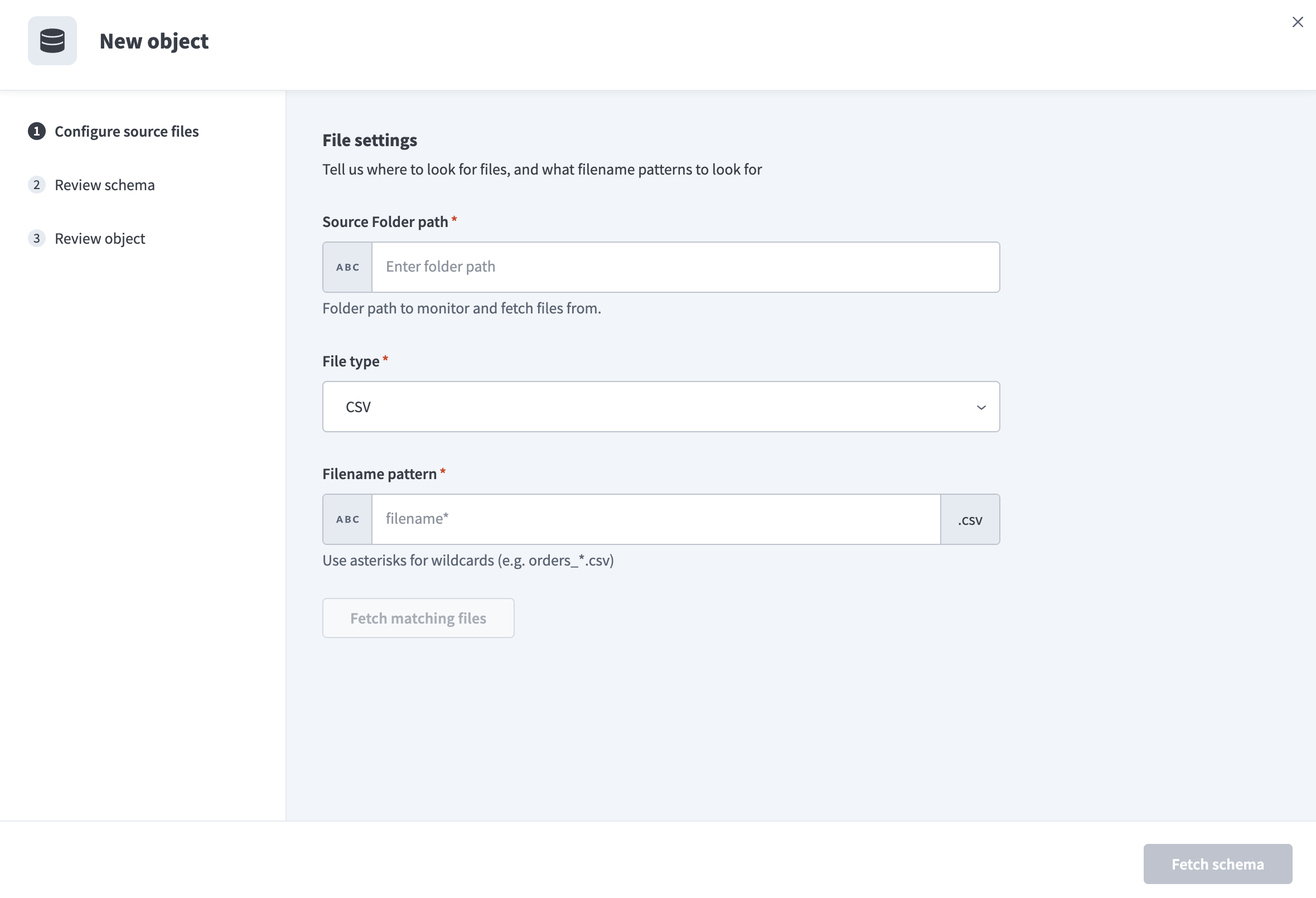 Configure source files
