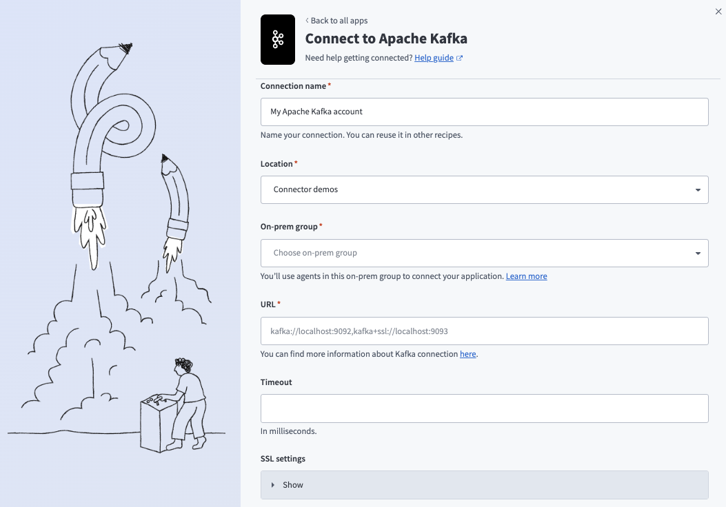 Configured Apache Kafka connection