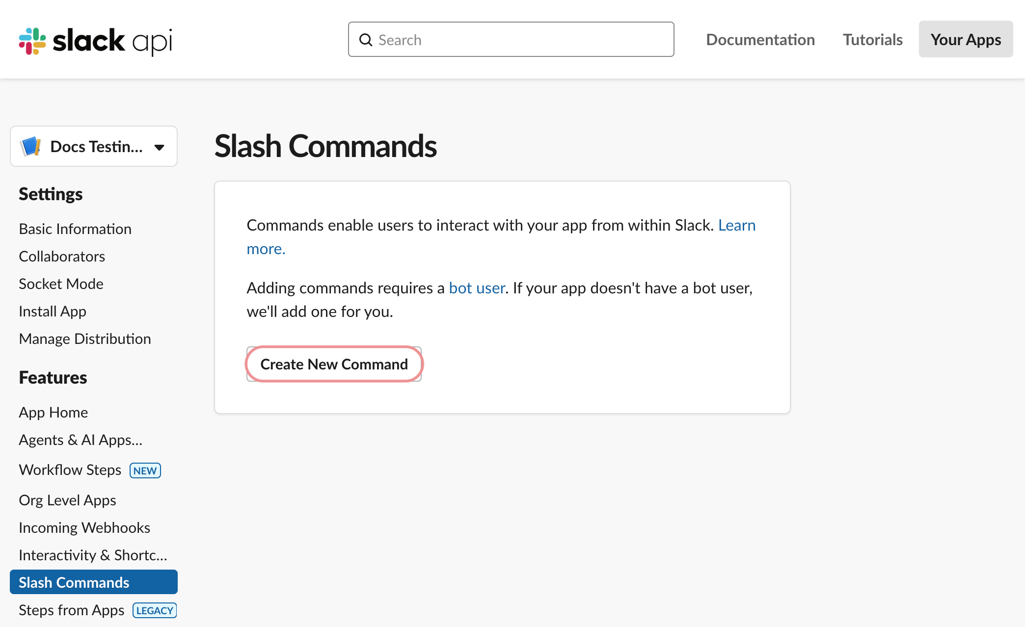 Create new command