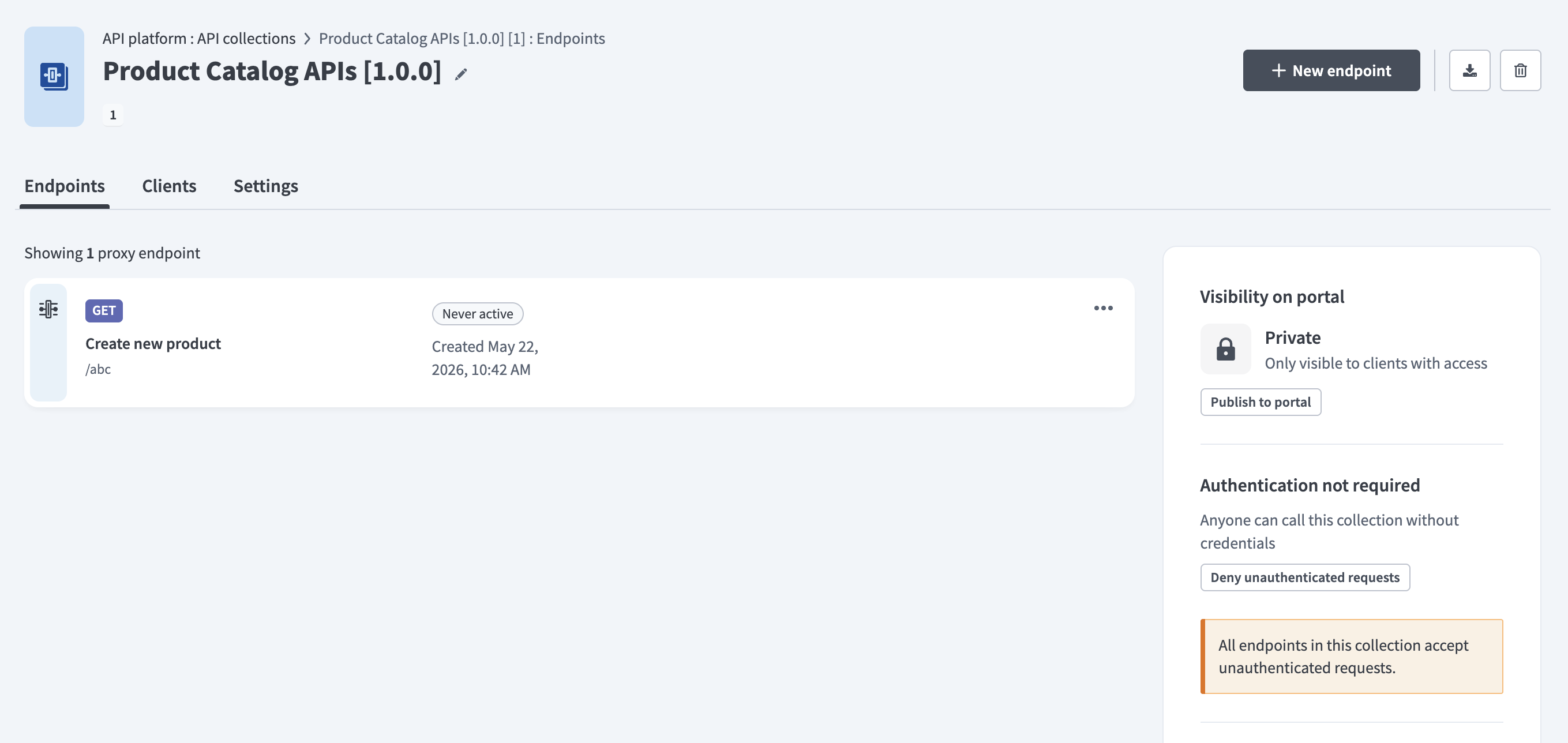 Deny unauthenticated requests
