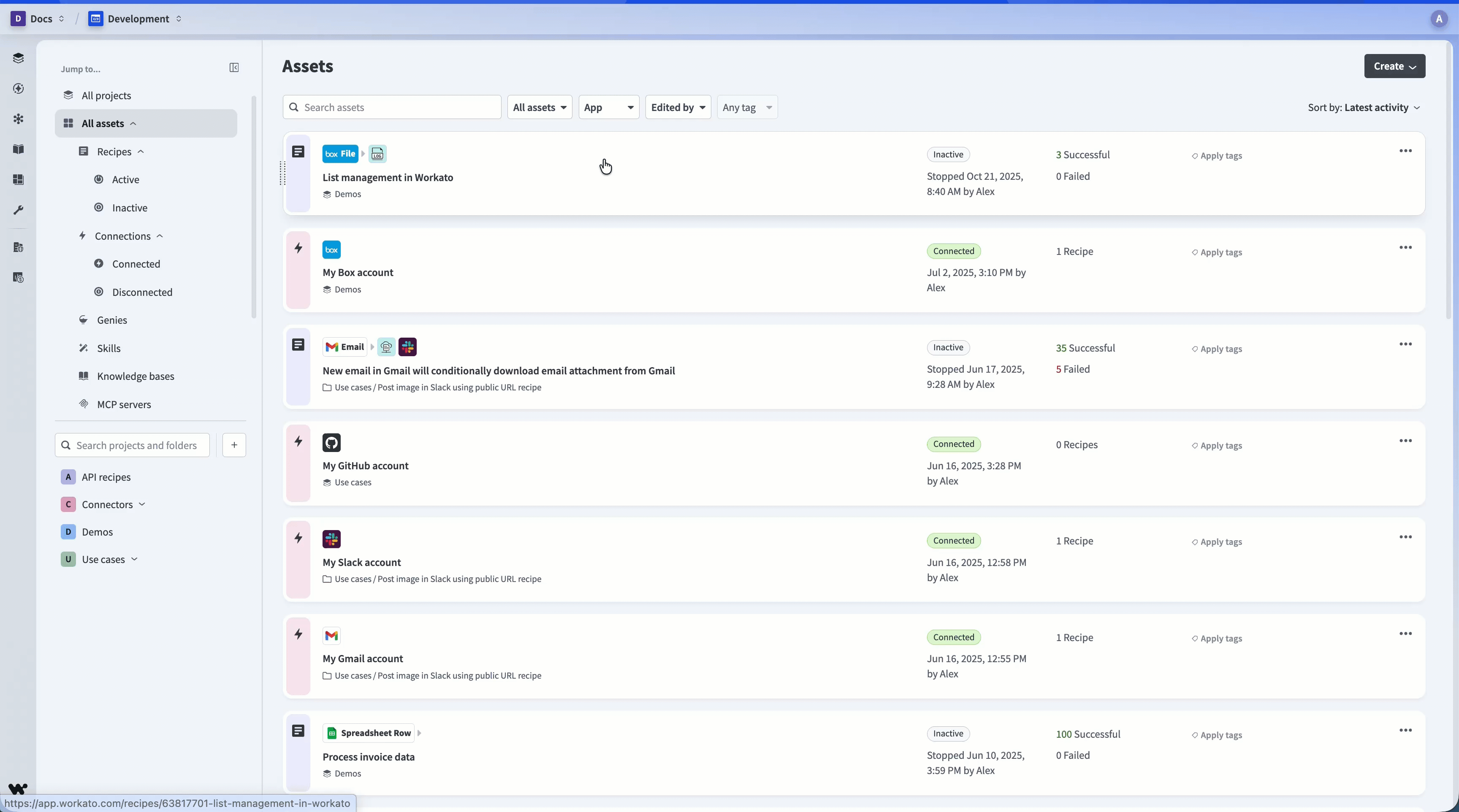 Drag and drop an asset