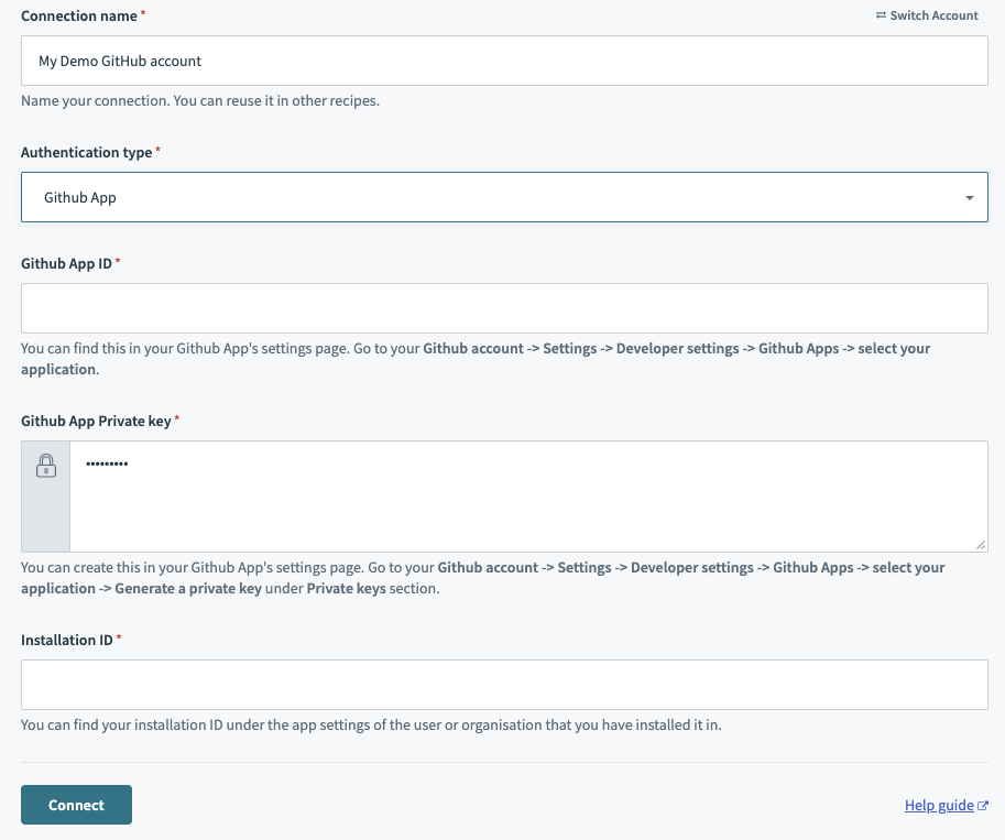 GitHub app auth