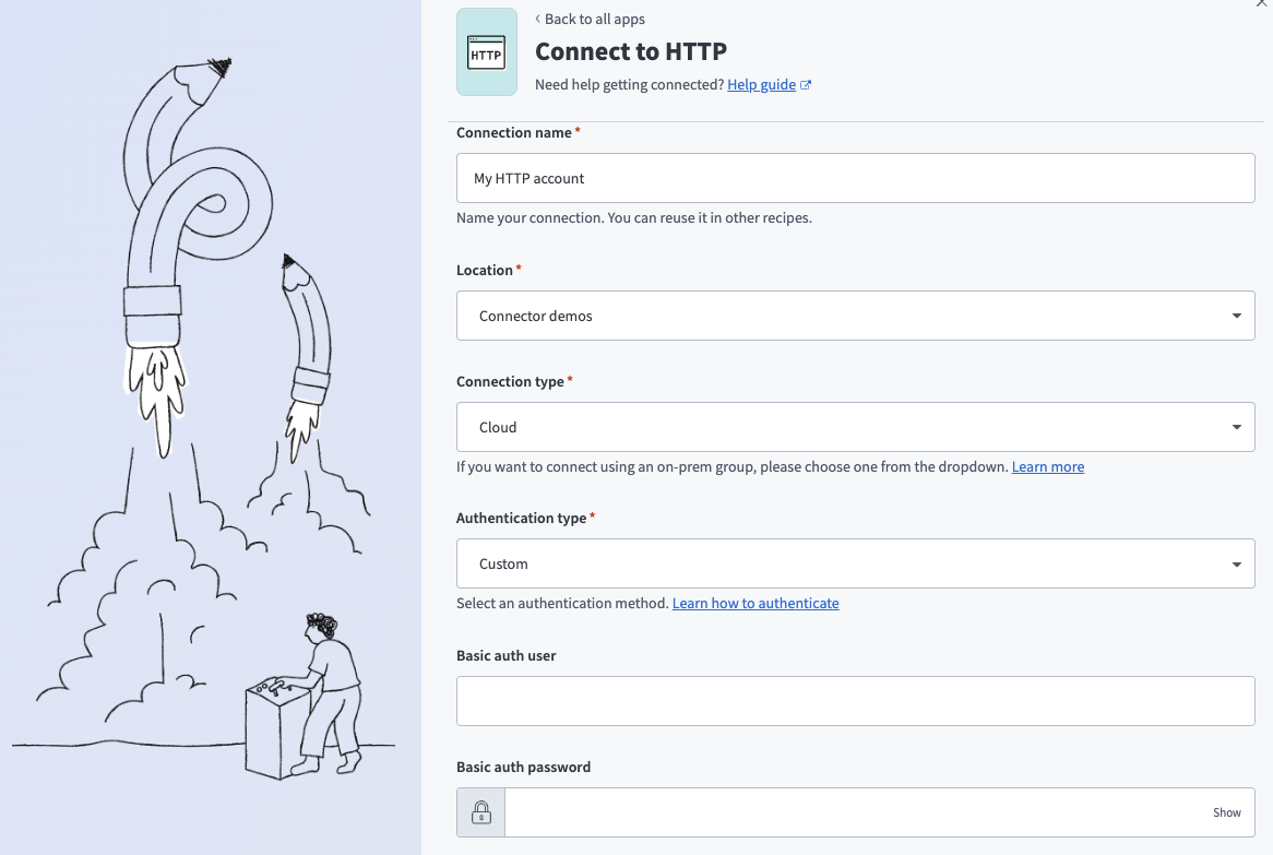 Custom http connector