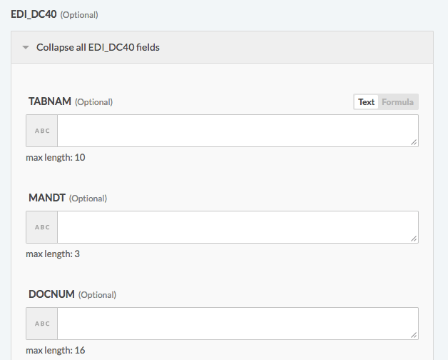 IDoc input segment 2