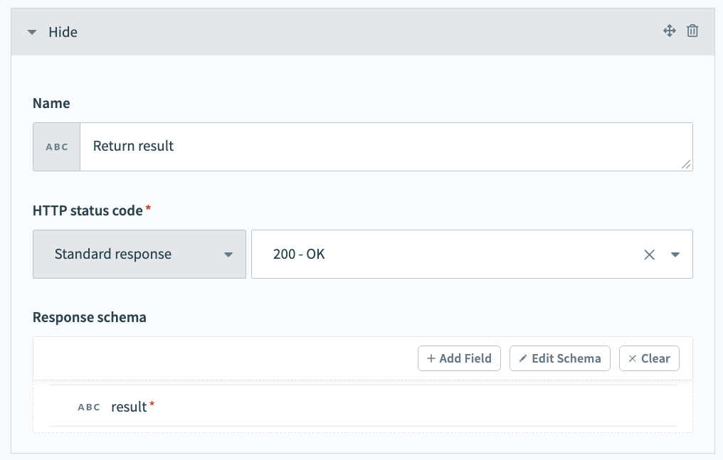 Configure 200 - OK response