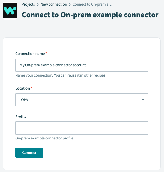 Connection without option to use OPA