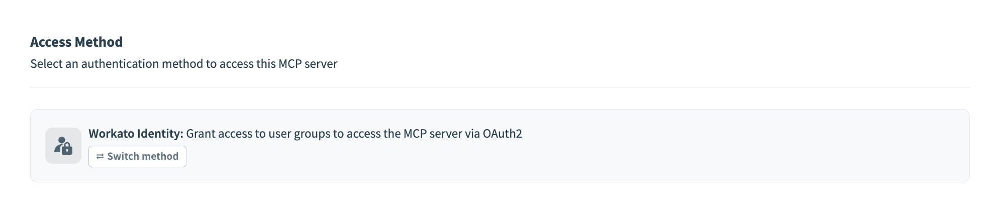 Access method section