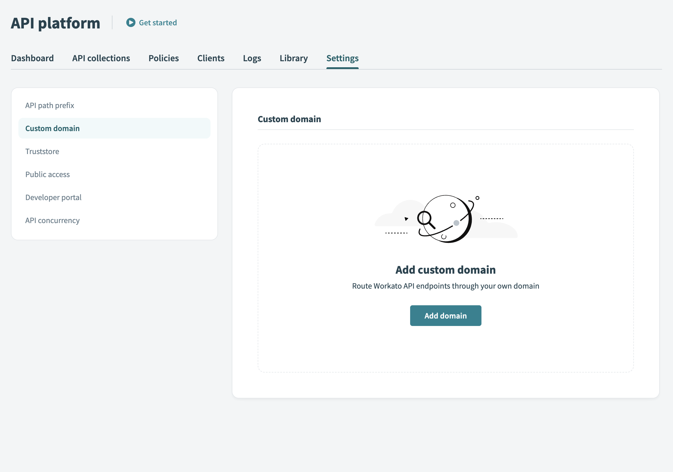 Register custom domain