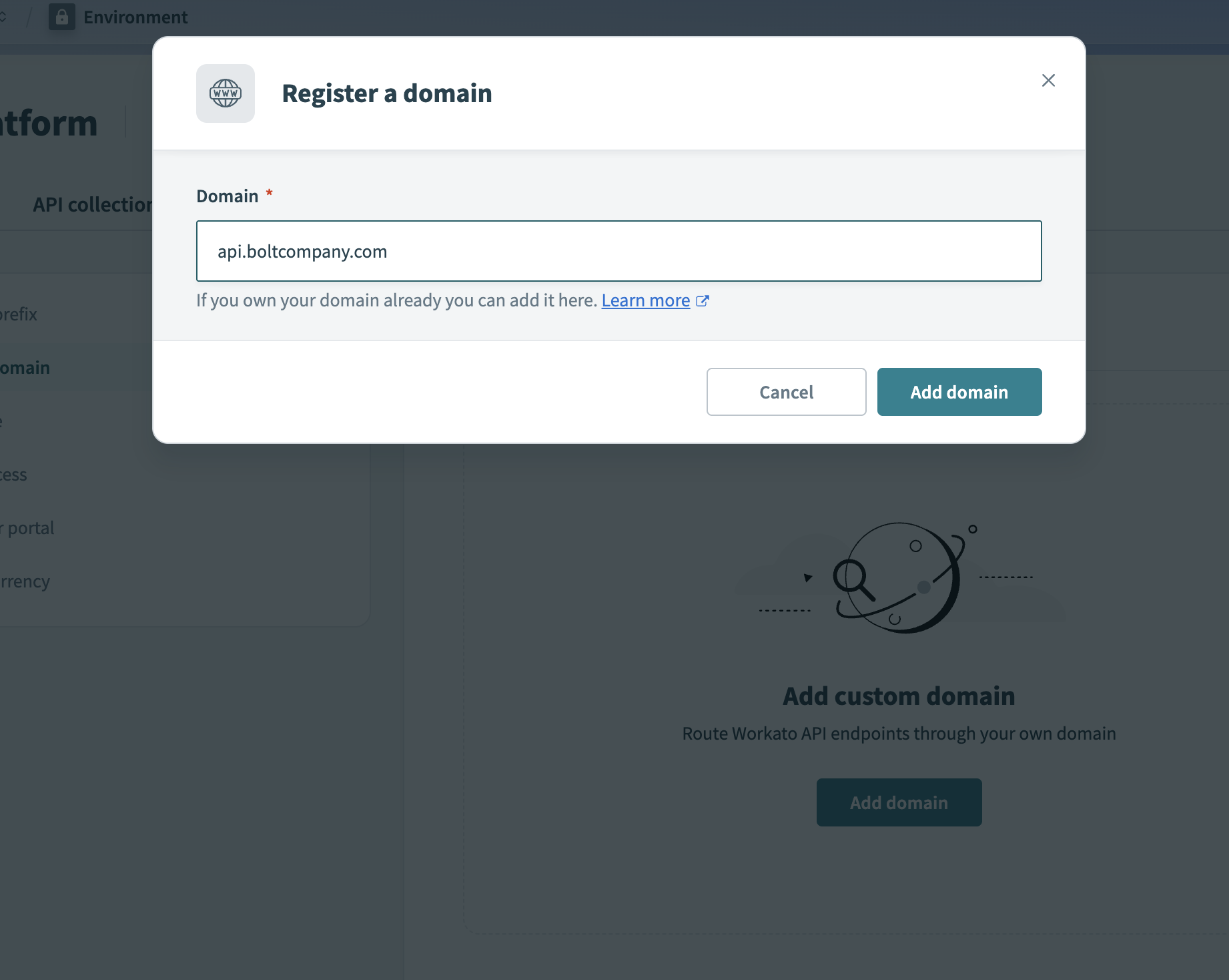 Register a domain