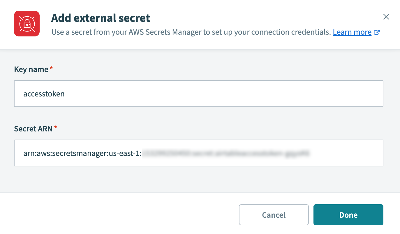 Store sensitive data in a secrets manager