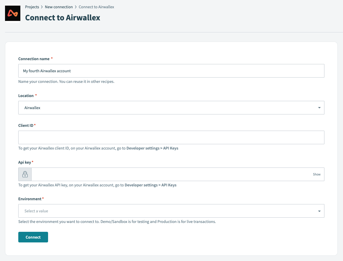 Airwallex Connection