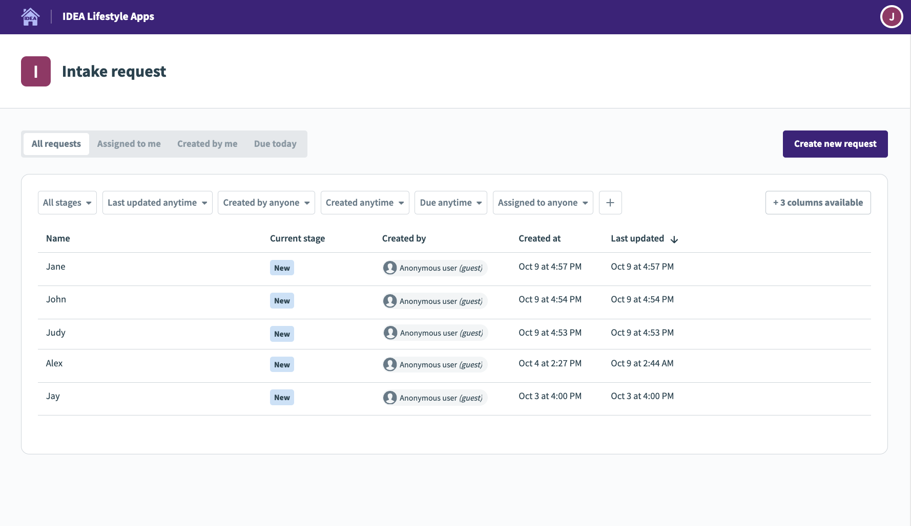 Anonymous submission in Workflow apps portal