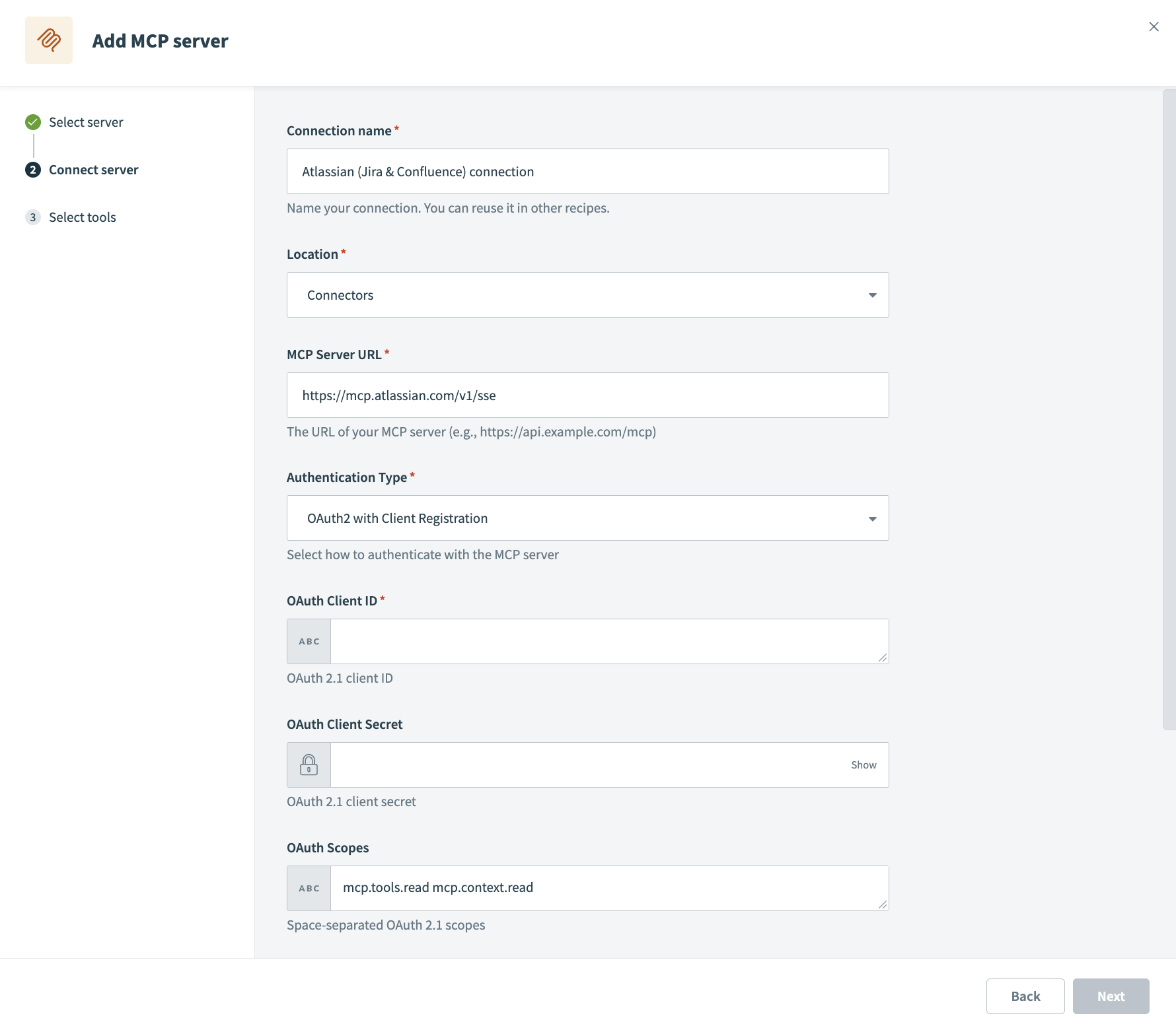 Atlassian provider MCP server