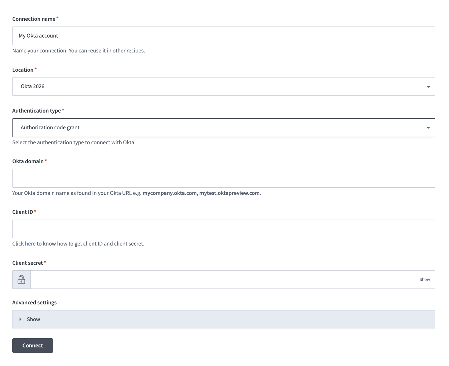 Name your connection