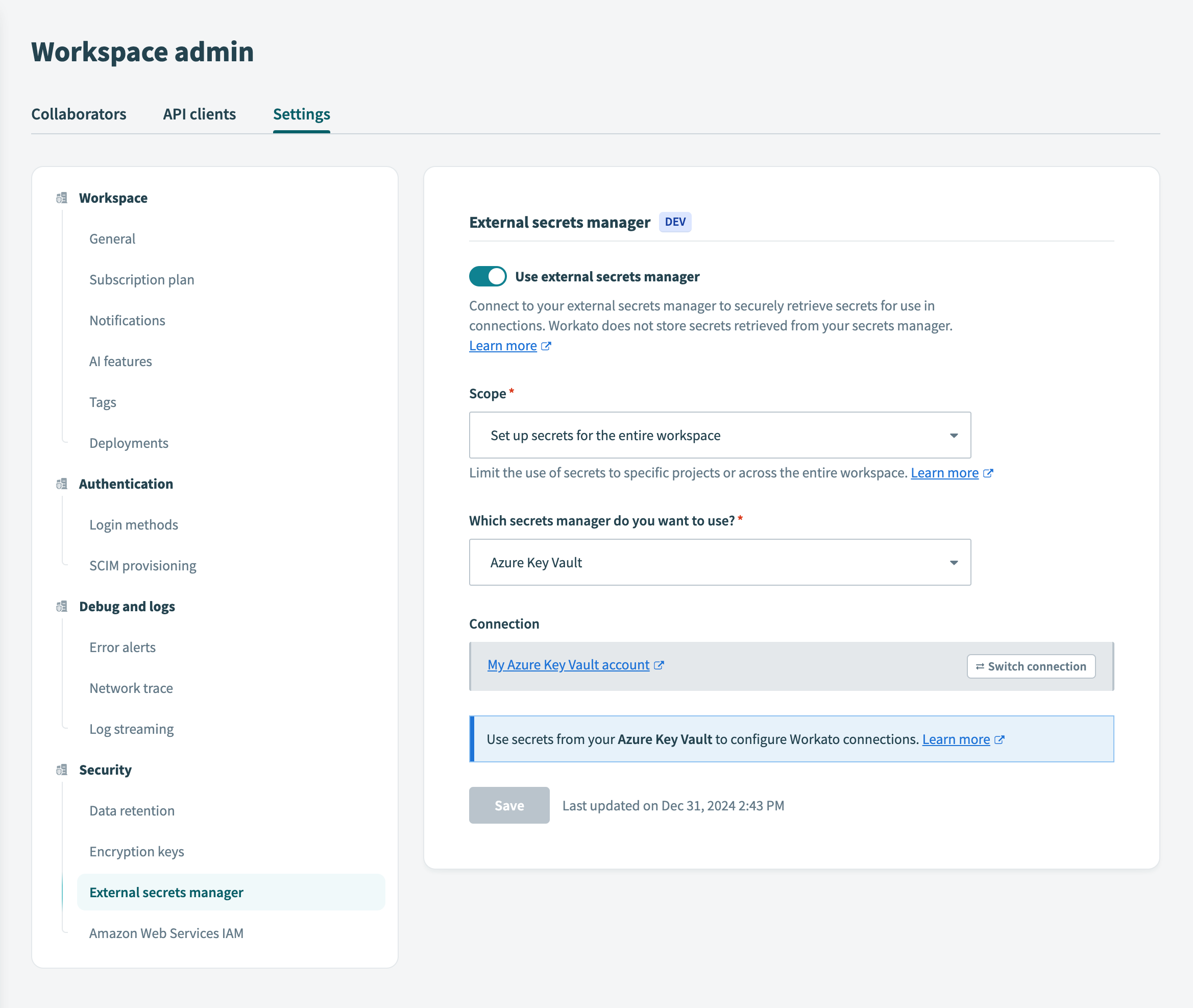 Connection successful