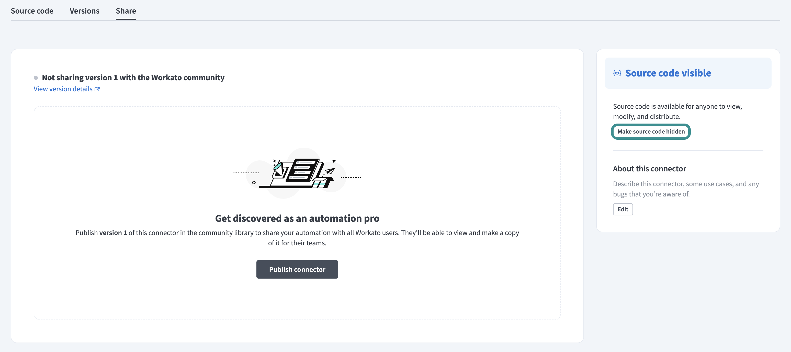 Choose to hide your source code