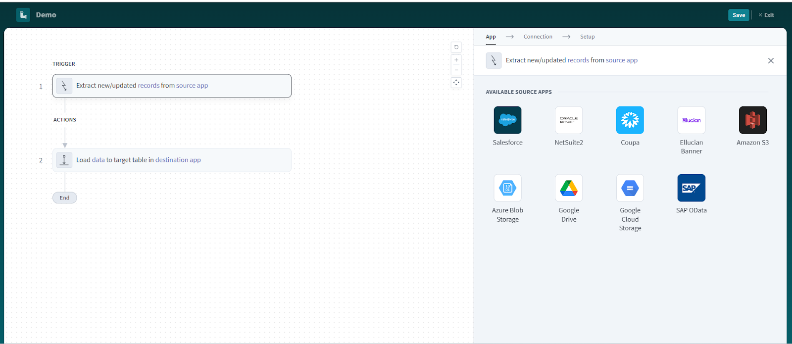 Configure the Extract new/updated records from source app trigger