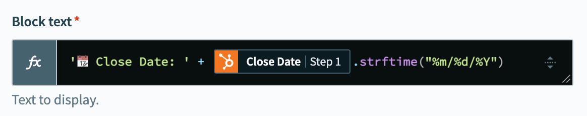 Configure the close date block