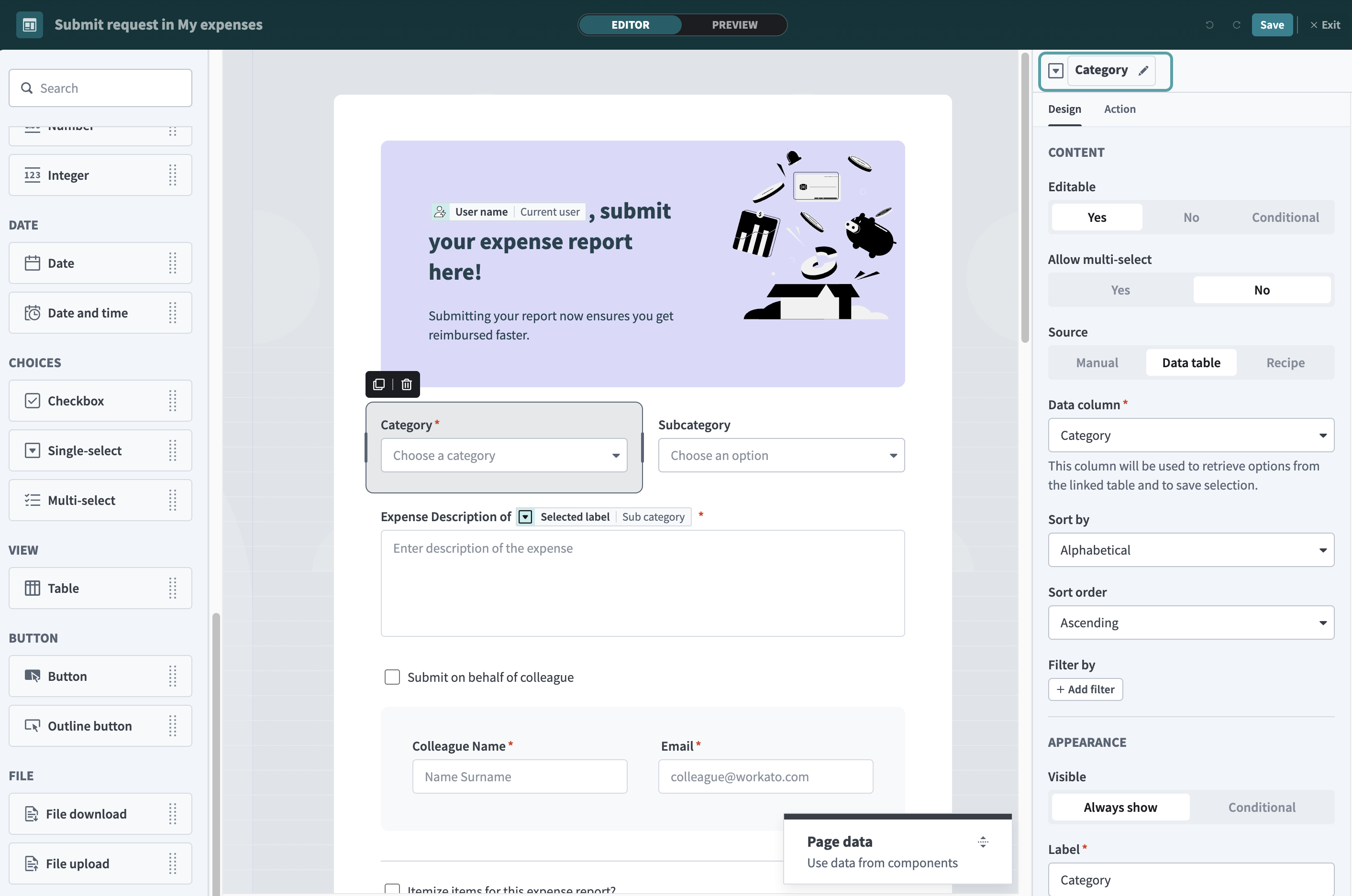 Identify the component title