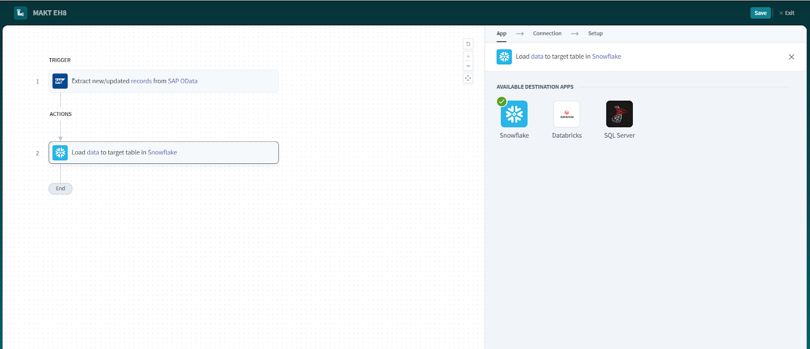 Configure destination
