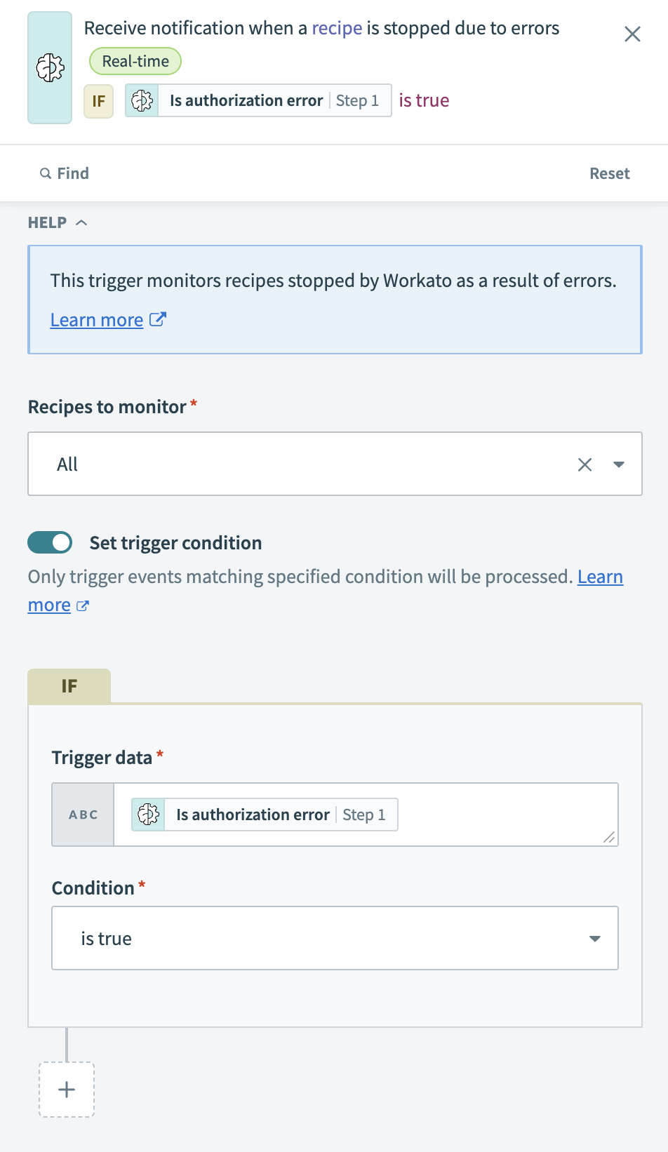 Set trigger condition