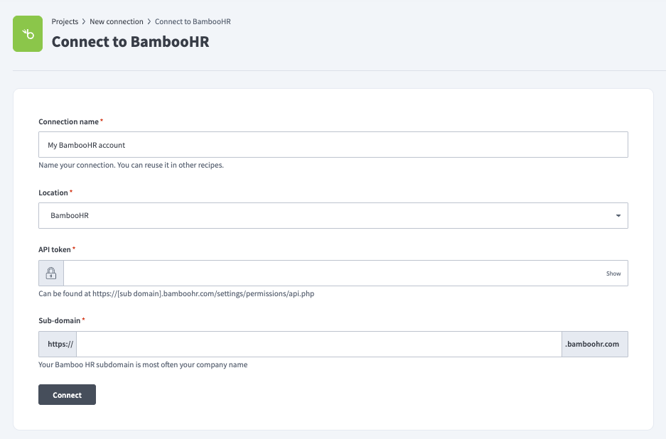 BambooHR Connection