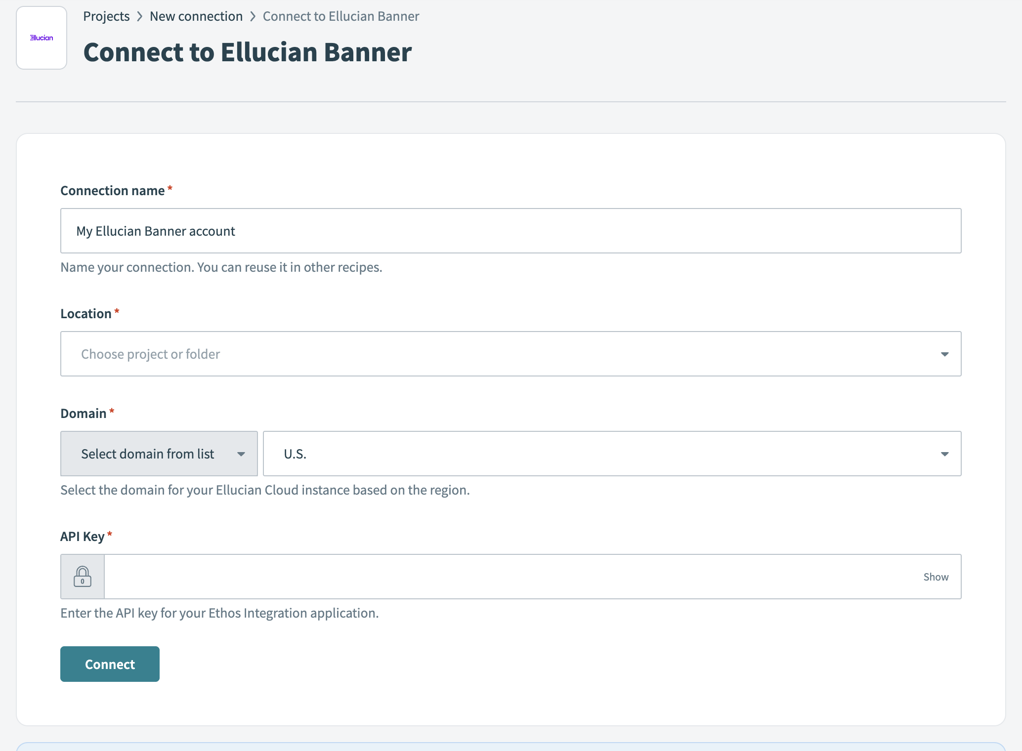 Ellucian Banner connection setup