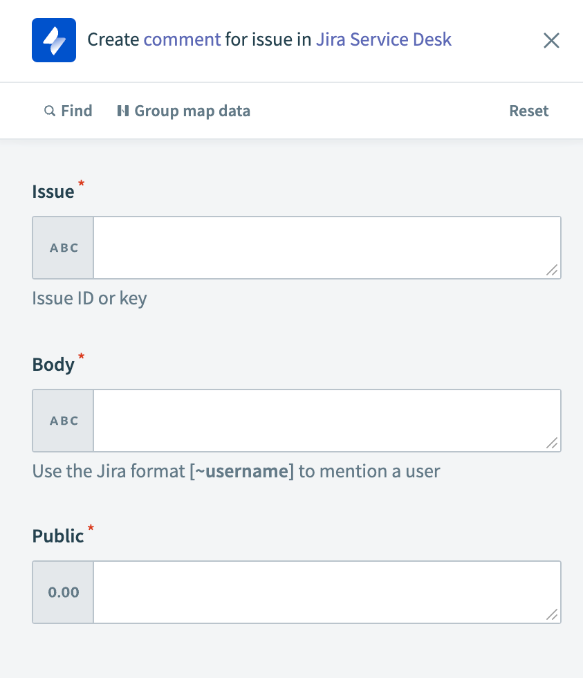 Create comment action