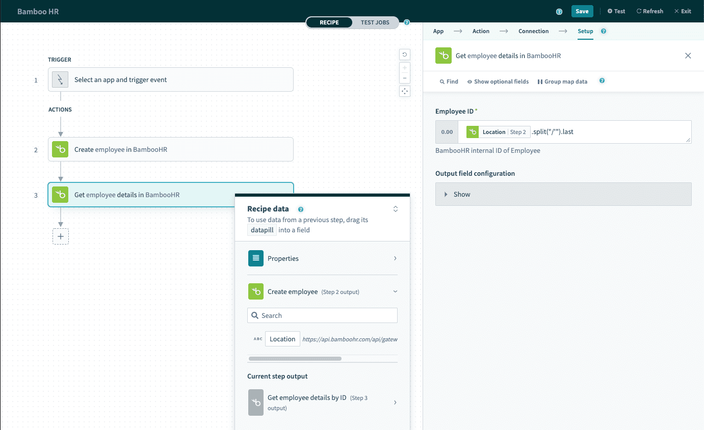 従業員 ID を見つける
