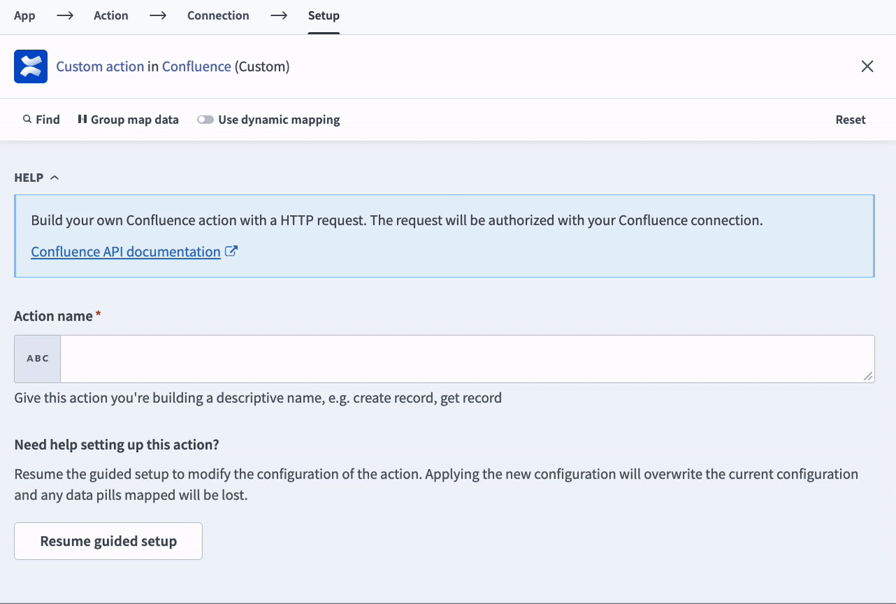 Name your custom action GET pages