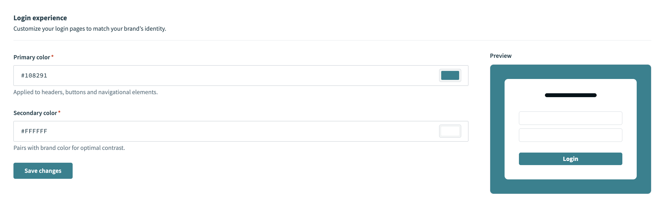 Default login experience