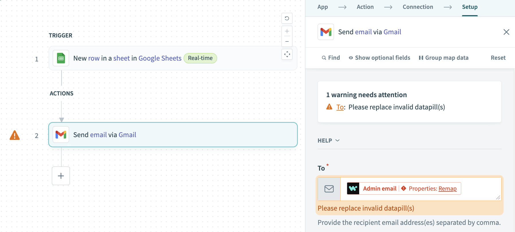 Replace invalid datapills