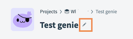 Click the edit name icon