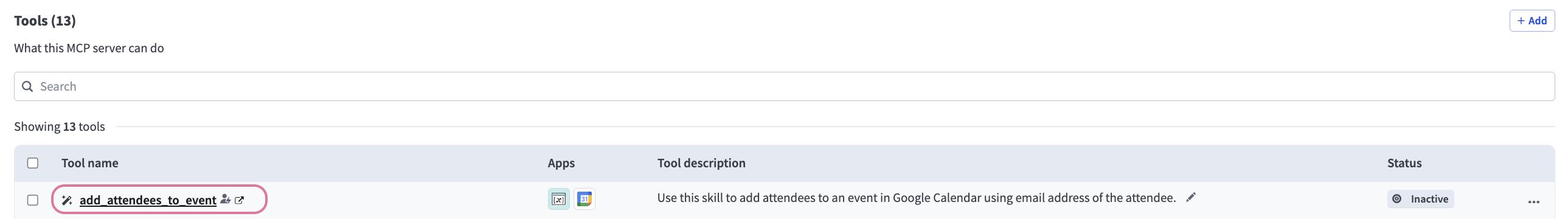 Click the tool name you plan to edit