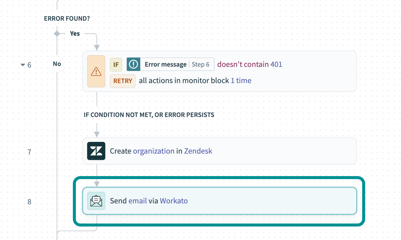 Set up custom error emails