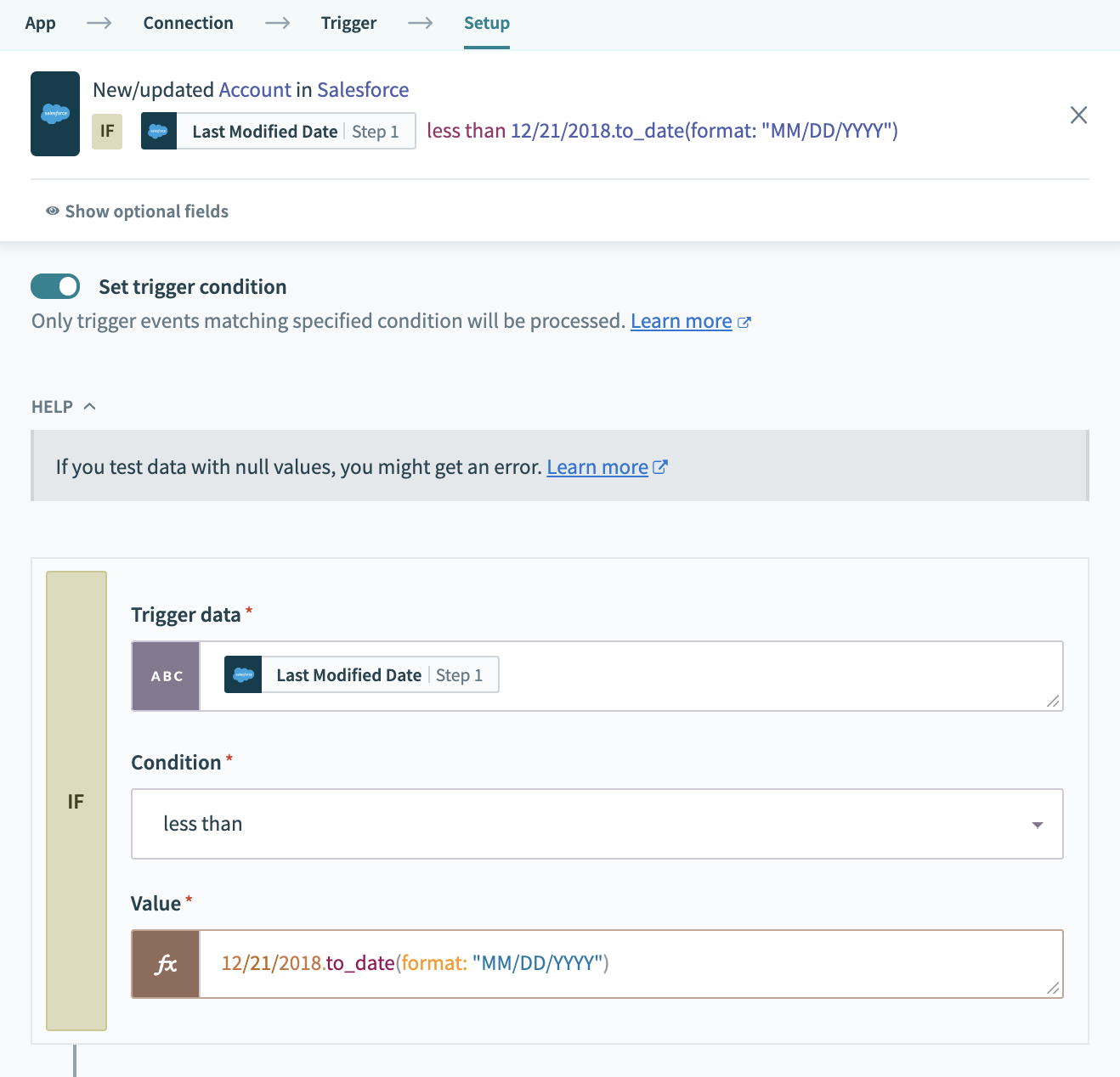 is less than レシピの例
