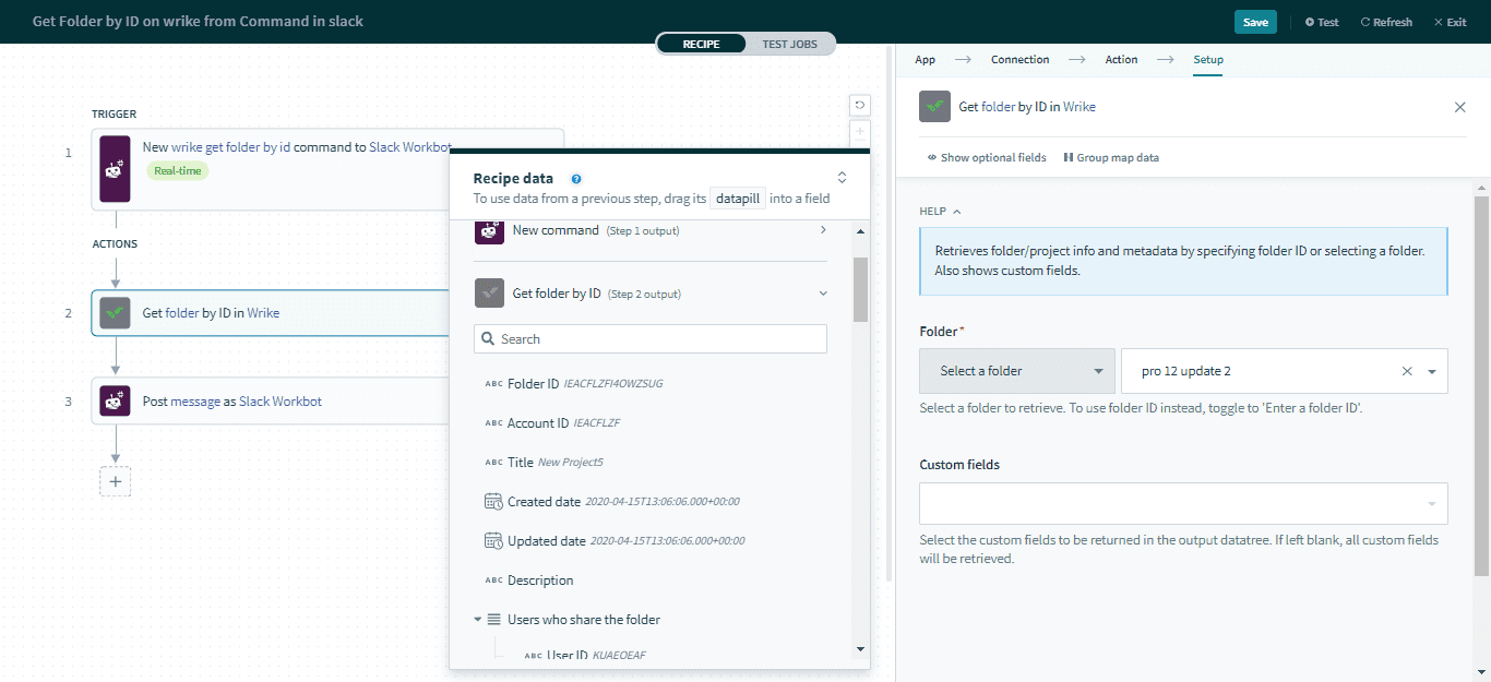Get folder by ID アクション