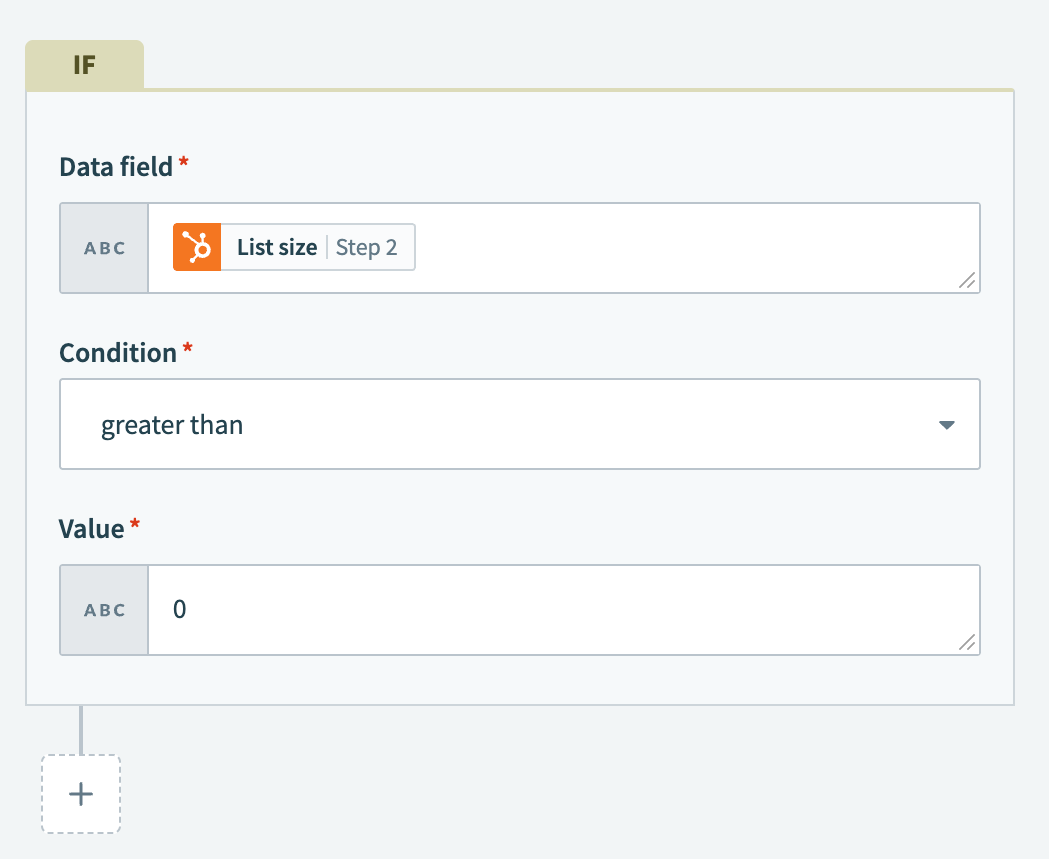Configure the IF condition