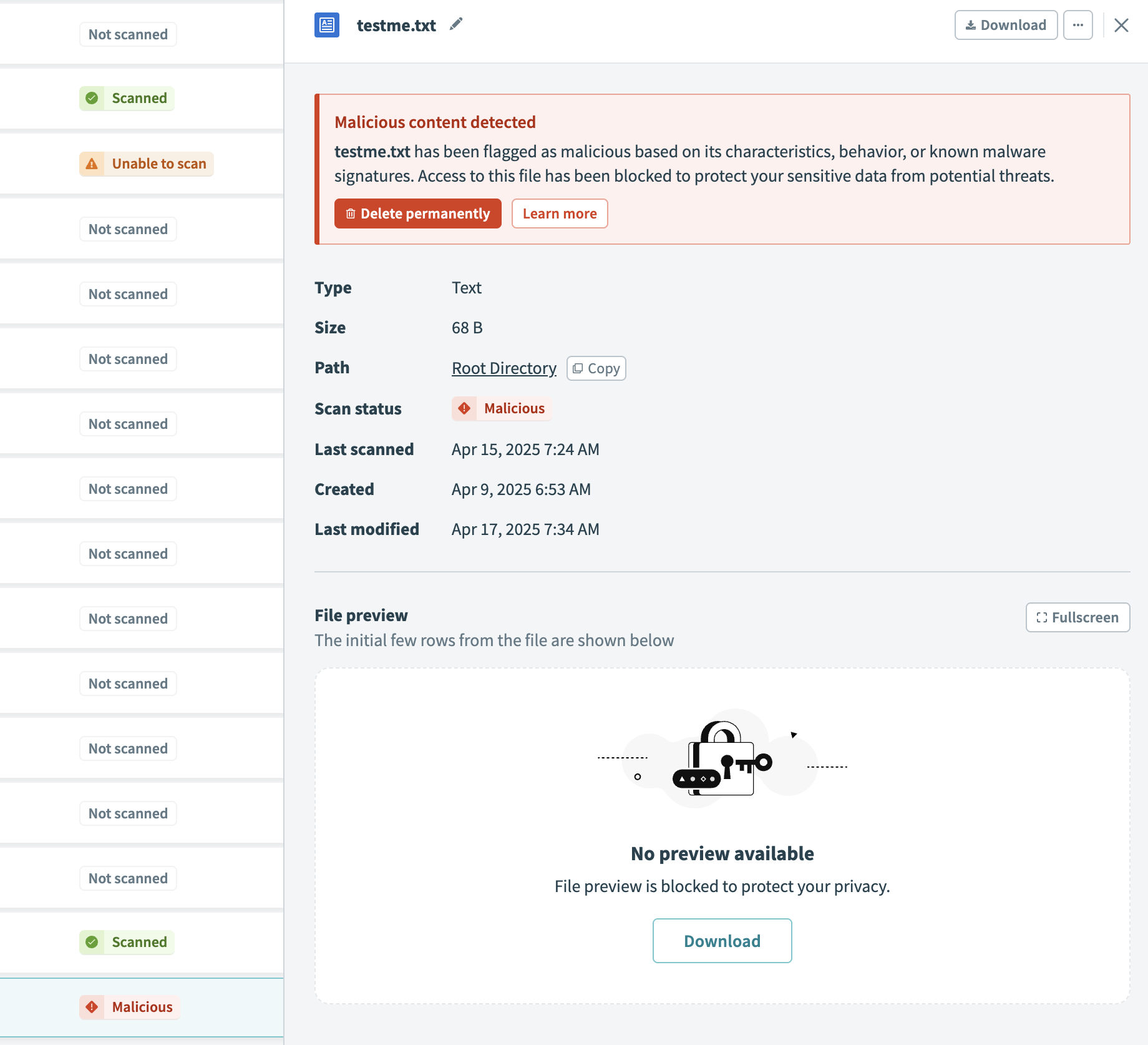 FileStorage root directory