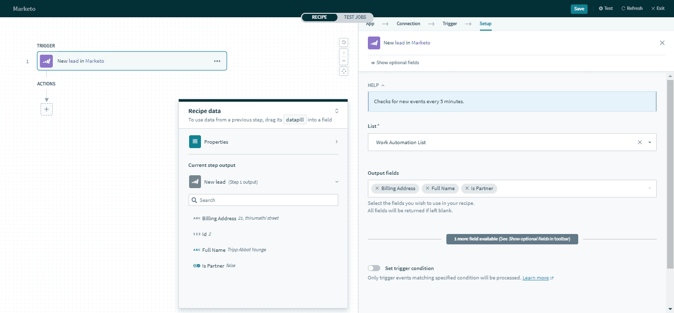 新規リードトリガー