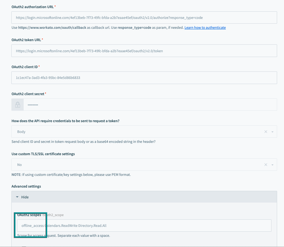 Error message with response headers