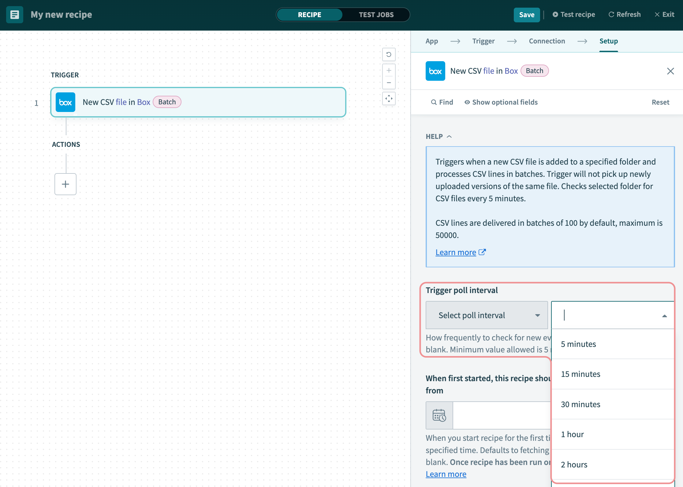 Modifying the polling interval